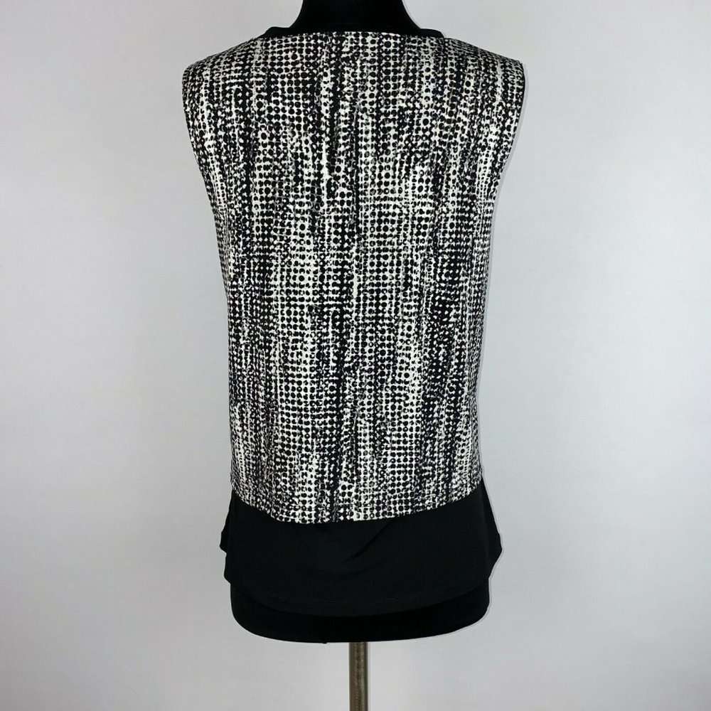 T Tahari S Double Layer Patterned Tank Top - image 5